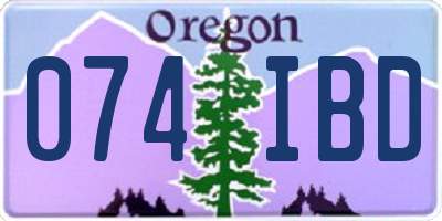 OR license plate 074IBD