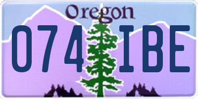 OR license plate 074IBE