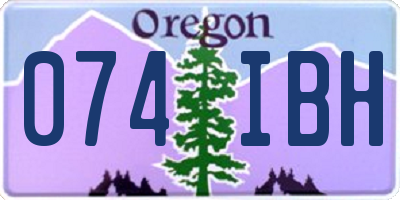 OR license plate 074IBH