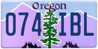 OR license plate 074IBL