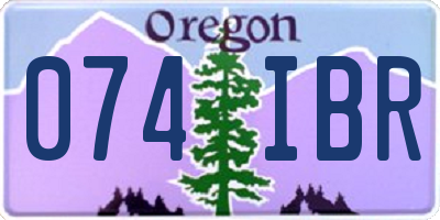 OR license plate 074IBR