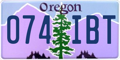 OR license plate 074IBT