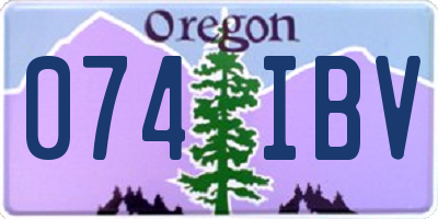 OR license plate 074IBV