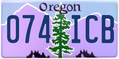 OR license plate 074ICB