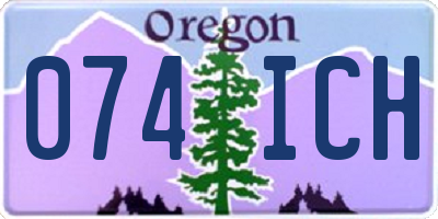 OR license plate 074ICH