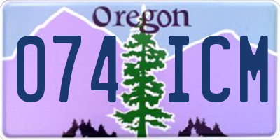 OR license plate 074ICM