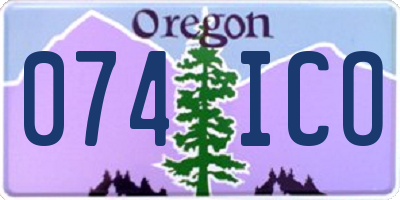OR license plate 074ICO
