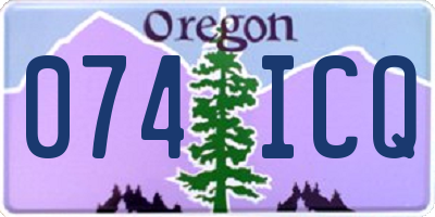 OR license plate 074ICQ