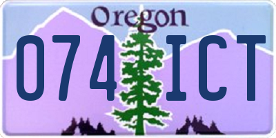 OR license plate 074ICT