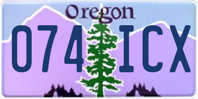 OR license plate 074ICX