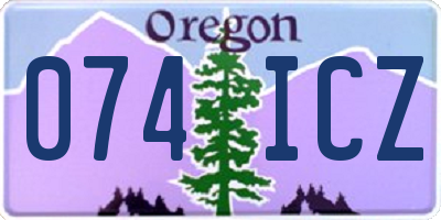 OR license plate 074ICZ