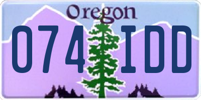 OR license plate 074IDD