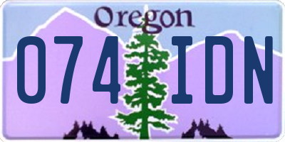 OR license plate 074IDN