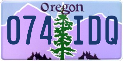 OR license plate 074IDQ