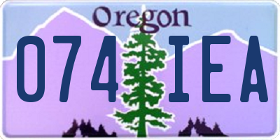 OR license plate 074IEA
