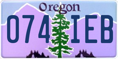 OR license plate 074IEB