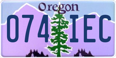 OR license plate 074IEC