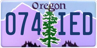 OR license plate 074IED