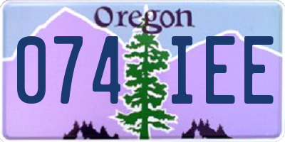 OR license plate 074IEE