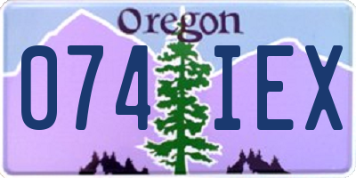OR license plate 074IEX