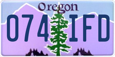 OR license plate 074IFD