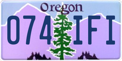 OR license plate 074IFI