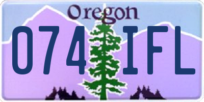 OR license plate 074IFL