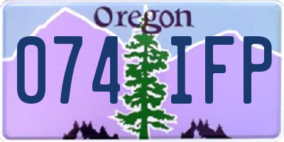 OR license plate 074IFP