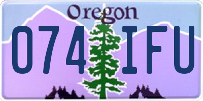 OR license plate 074IFU