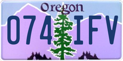 OR license plate 074IFV