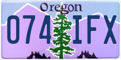 OR license plate 074IFX