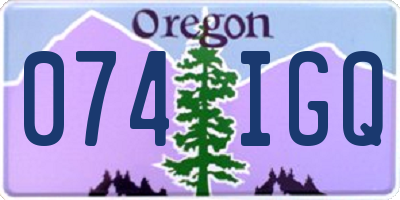OR license plate 074IGQ