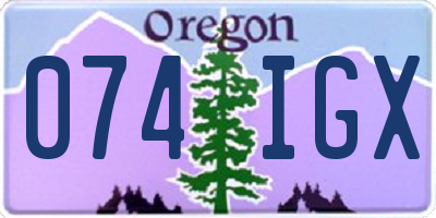 OR license plate 074IGX