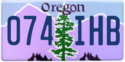 OR license plate 074IHB