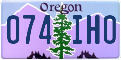 OR license plate 074IHO