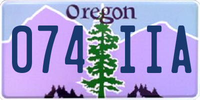 OR license plate 074IIA