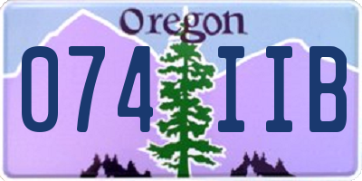 OR license plate 074IIB