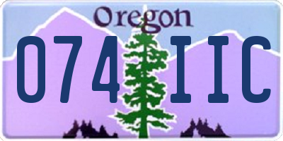 OR license plate 074IIC