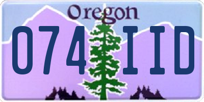 OR license plate 074IID