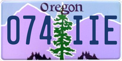 OR license plate 074IIE