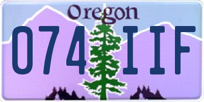 OR license plate 074IIF