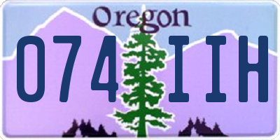 OR license plate 074IIH