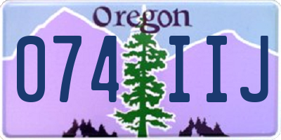 OR license plate 074IIJ