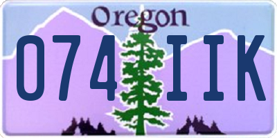 OR license plate 074IIK