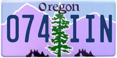 OR license plate 074IIN