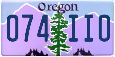 OR license plate 074IIO