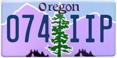 OR license plate 074IIP
