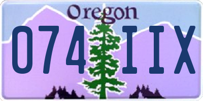 OR license plate 074IIX