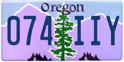 OR license plate 074IIY