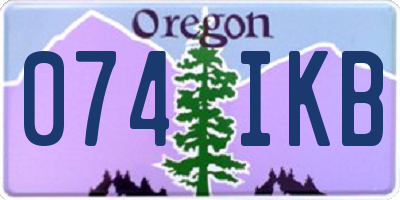OR license plate 074IKB